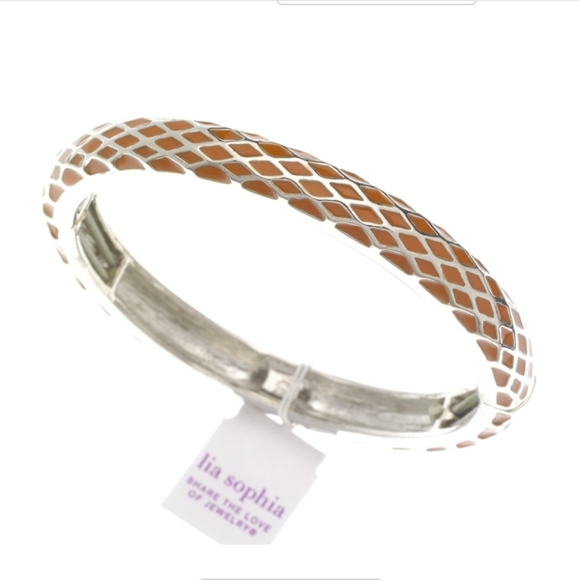 Lia Sophia Jewelry - LIA SOPHIA HONEYCOMB BURNT ORANGE STRETCH BRACELET NWT